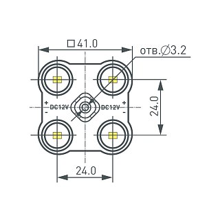 Модуль герметичный ARL-ORION-R20-12V Cool (2835, 4 LED) (Arlight, Закрытый)