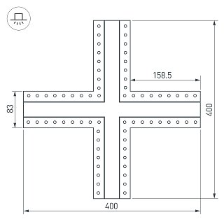 Крестовина SL-LINIA32-FANTOM (Arlight, Металл)