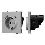 Механизм розетки с USB зарядкой SCT-NOBE-MUAC-SFPL-IS (230V, 16A) (Arlight, Никель)