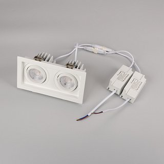 Светильник MS-VORTEX-BUILT-S170x90-2x12W Day4000 (WH-WH, 40 deg, 230V) (Arlight, IP20 Металл, 5 лет)