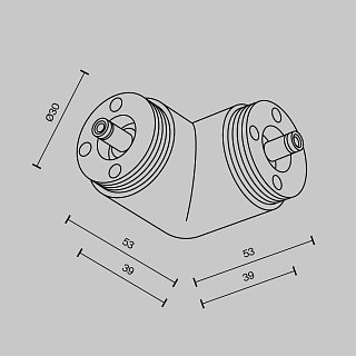 Угловой коннектор для системы Shelf без ввода питания