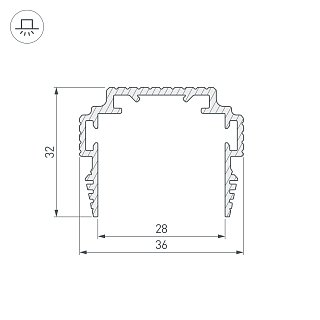 Профиль-держатель TEK-PLS-ZM-TK-2000 (Arlight, Алюминий)