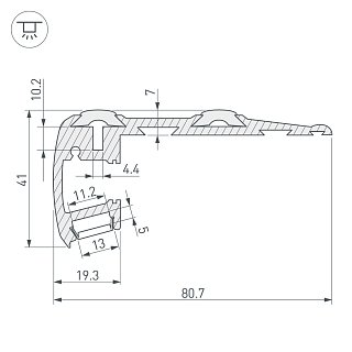 Профиль STEP-2000 ANOD (Arlight, Алюминий)