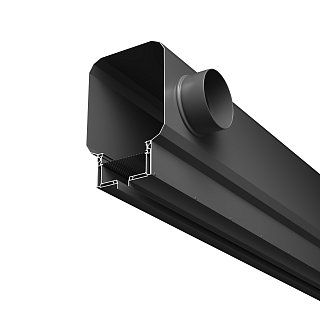 Диффузор с гексагональной сеткой, линейный, ГКЛ 12,5 мм, черный, КСД тип 3