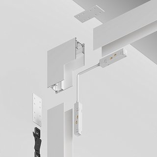 Коннектор угловой внутренний Gravity накладной белый