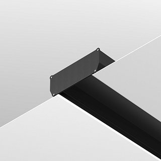 Заглушка декоративная черная 2шт. + фиксирующая черная 2шт. для профиля ALM-9940-SC