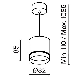 Подвесной светильник Polar GX53 1x12Вт
