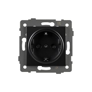 Механизм электрической розетки SCT-MEU1-PL-BK-V (250V, 16A) (Arlight, -)