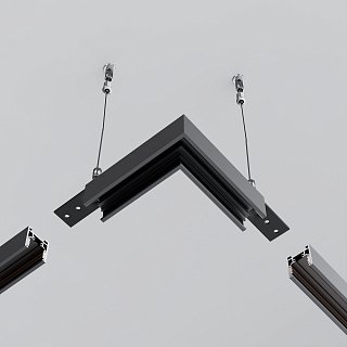 Коннектор угловой Exility накладной низкопрофильный