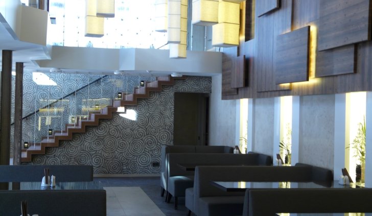 Подсветка ниш и стен ресторана светодиодной лентой Arlight