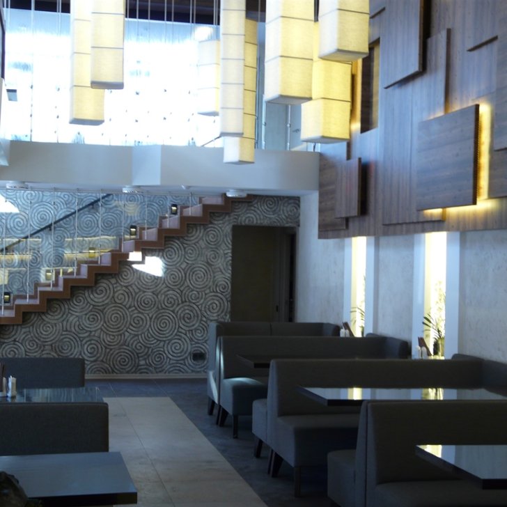 Подсветка ниш и стен ресторана светодиодной лентой Arlight