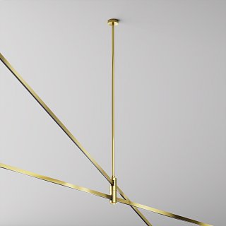 Крепление потолочное Long двойное 700мм Flarity латунь