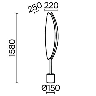 Напольный светильник (торшер) Breeze 3000К 33Вт