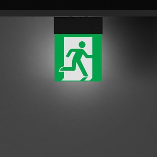 Световой указатель EMG-MARK-S-3H-BK (Arlight, IP40 Металл, 5 лет)