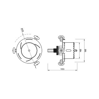 Двухуровневая коронка ATK-DRILL-R64-R90 (Arlight, IP20 Металл, 3 года)