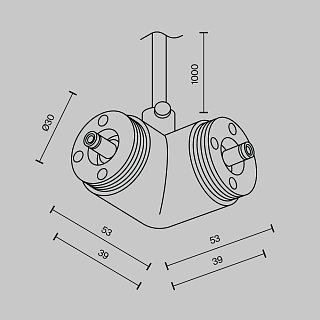 Угловой коннектор для системы Shelf с вводом питания