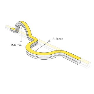 Лента герметичная MOONLIGHT-3D-A168-15x15mm 24V Warm3000 (7.2 W/m, IP67, 2835, 5m, Wire x1) (Arlight, Силикон)