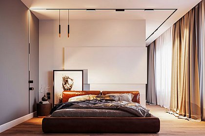 Спальня с панорамными окнами