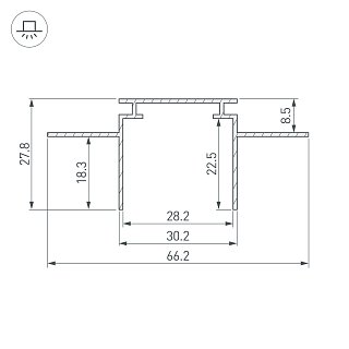 Профиль-держатель TEK-PLS-GH16-2000 (Arlight, Алюминий)
