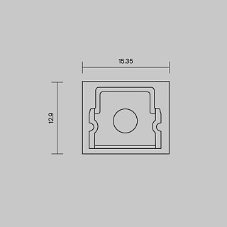 Комплект заглушек (для профиля 26×30) 2 шт., ALM-2630-EC 642053