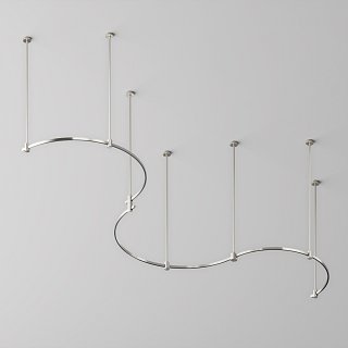 Шинопровод полукруг 650 мм Flarity платина