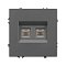 Механизм сдвоенной компьютерной розетки SCT-NOBE-MPC2-SFPL-GR (RJ-45, CAT6) (Arlight, Серый базальт)