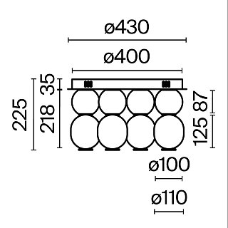 Потолочный светильник Drop 3000К 60Вт