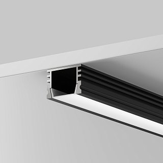 Алюминиевый профиль накладной 16x12 (Черный, 2 м), ALM-005-B-2M 631005