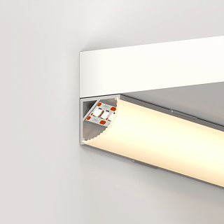 Профиль с экраном ARH-KANT-H16-2000 ANOD+OPAL (Arlight, Алюминий)