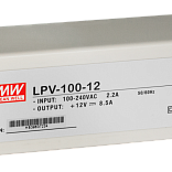 Блок питания Mean Well, герметичный, LPV-100-12, в пластиковом корпусе
