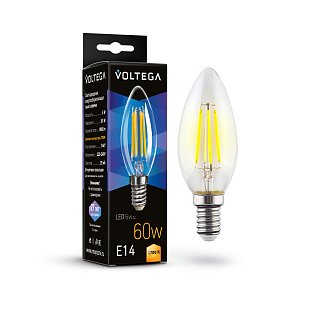 Светодиодная лампа Crystal Candle 6W 2700K E14 340°