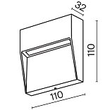 Подсветка для лестниц Mane 3000K 3Вт IP 54