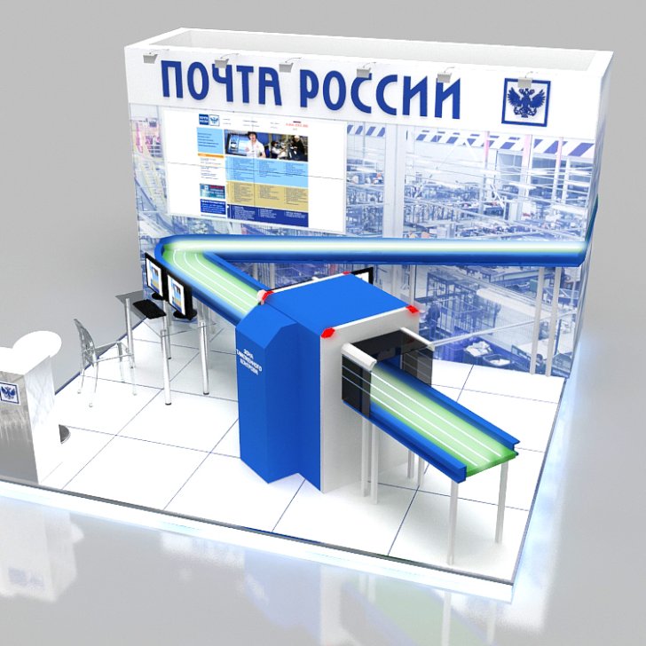 Макет стенда со светодиодной подсветкой