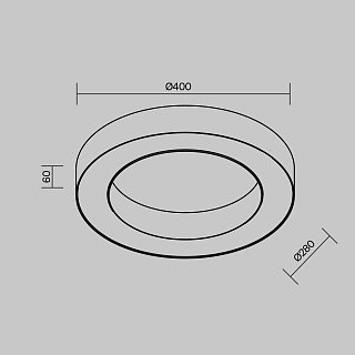 Потолочный светильники Lua 4000К 36Вт 120°