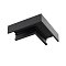 Коннектор угловой, накладной Basity, черный