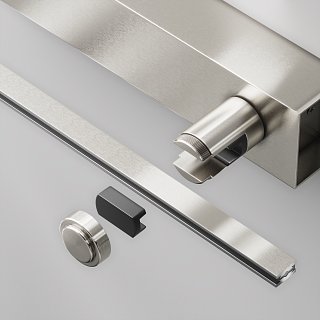 Основание настенное  Wall для блока питания с вводом питания Flarity платина