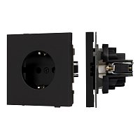 Механизм электрической розетки SCT-TENDO-MEU1-SFPL-BK (230V, 16A) (Arlight, -)