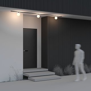 Уличный трековый светильник Luna Elasity IP 3000К 9Вт 120° черный