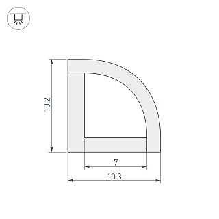 Профиль WPH-KANT-H10-2000 OPAL (Arlight, Пластик)