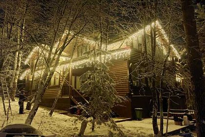 Подсветка контура крыши