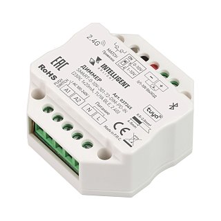 INTELLIGENT ARLIGHT Диммер SMART-0-10V-301-72-DIM-PD-IN (230V, 1x20mA, TUYA BLE, 2.4G) (IARL, IP20 Пластик, 5 лет)