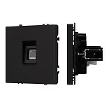 Механизм телефонной розетки SCT-NOBE-MTL1-SFPL-BK (RJ-11, 4C) (Arlight, Черный оникс)