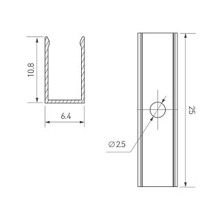 Держатель AURORA-1206-CLIP ANOD (Arlight, Алюминий)