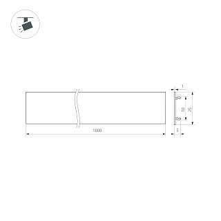 Крышка MAG-ORIENT-COVER-2620-1000 (BK) (Arlight, Пластик)