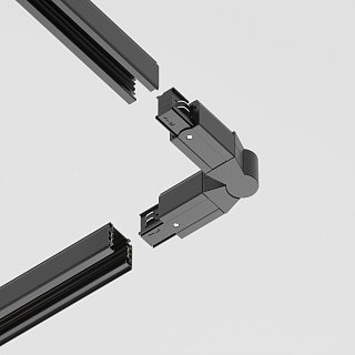 Коннектор поворотный шарнирный Trinity черный