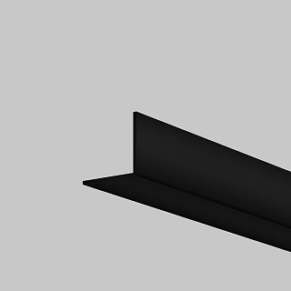 Рассеиватель для профиля 16×16 (Угол, Чёрный, 2 м), ALM-1616S-B-DF-2M 642028