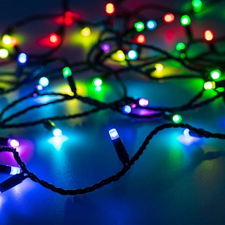 Светодиодная гирлянда ARD-STRING-CLASSIC-10000-BLACK-95LED-LIVE RGBW-DMX (24V, 10W) (Ardecoled, IP65)