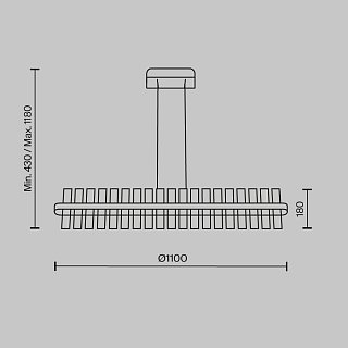 Подвесной светильник Mirage 3000K 48Вт