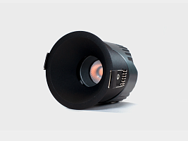 Светильник встраиваемый 12Вт 55° IP65 черный 3000К поворотный RC-D84-12-BL-WW65