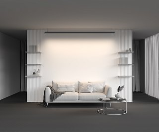 Радиусный профиль 35x35 линейный черный 2.5м